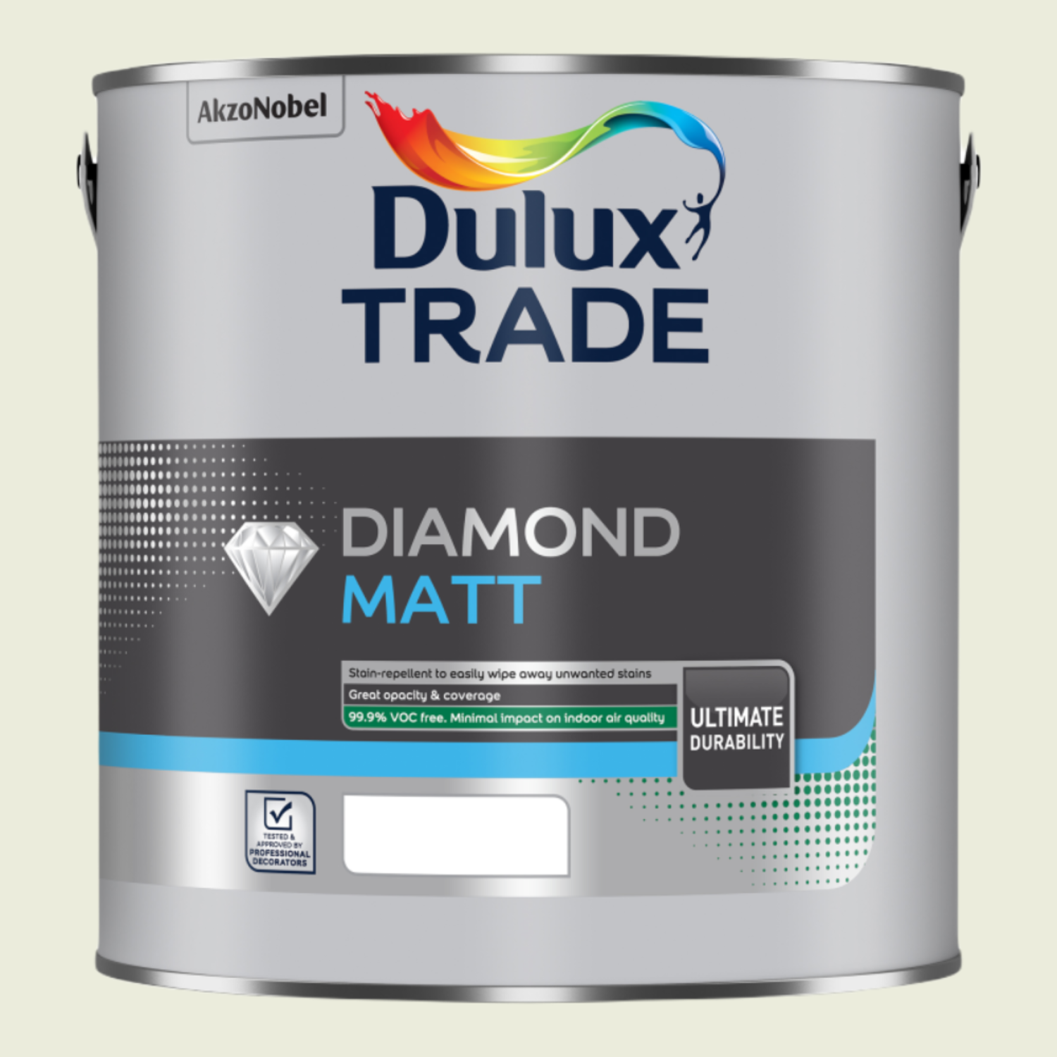 Dulux Trade Diamond Matt Mixed Colour - Apple White / 2.5L