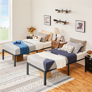 Black / Single Metal Platform Bed Frame shot 7285516
