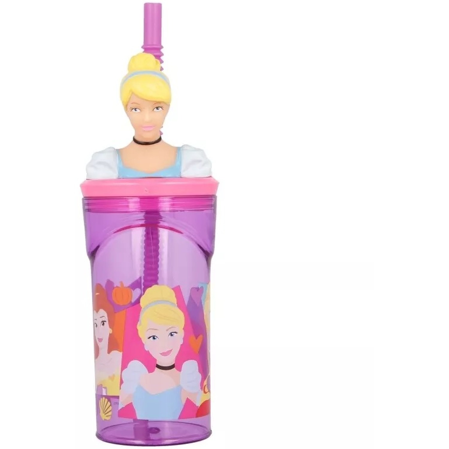 Image of Disney Princess Figurine Glass Tumbler With&hellip;