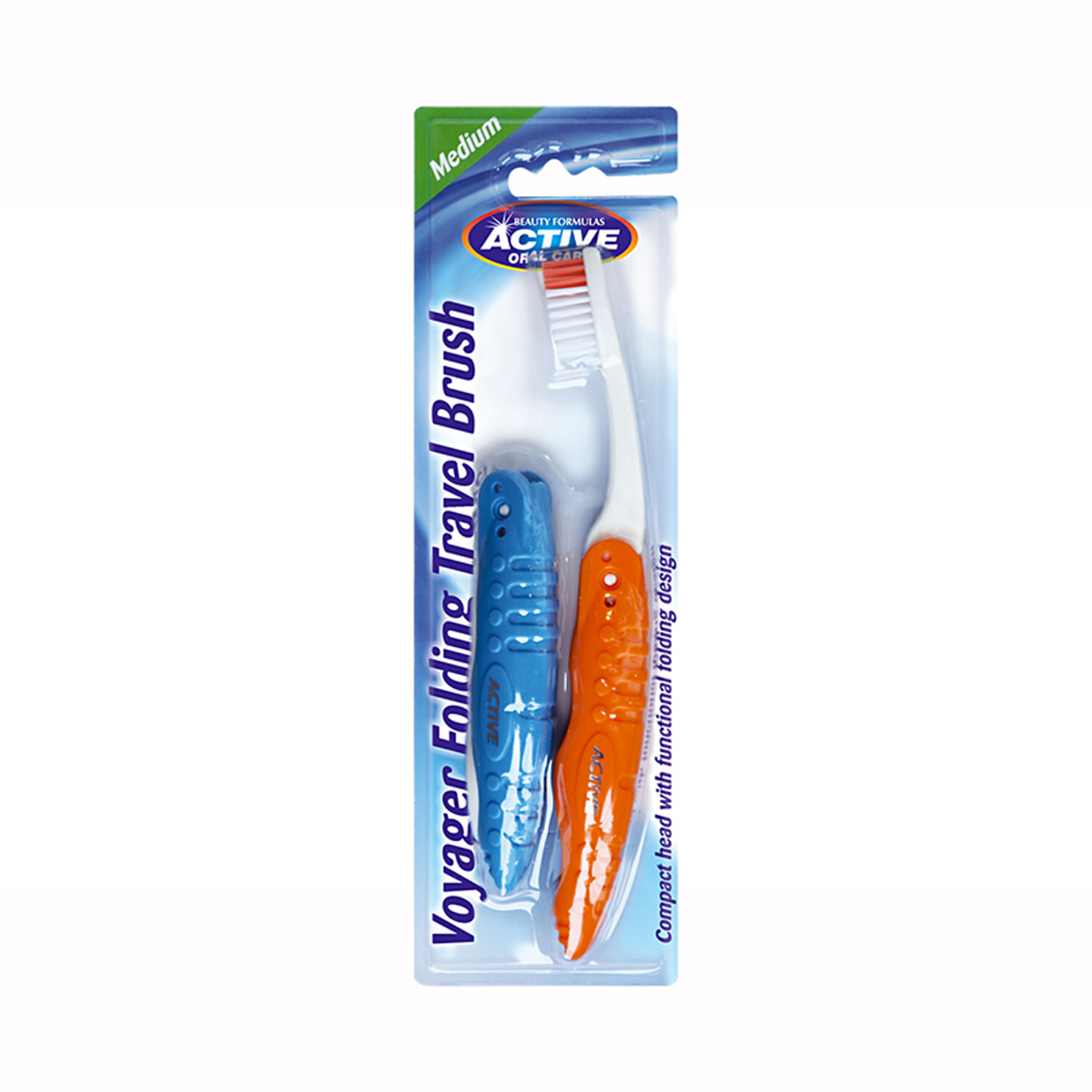 Pack of 2 Beauty Formula Folding Travel Toothbrush