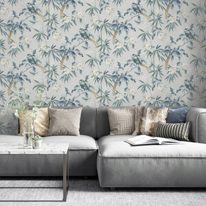 Oriental Floral Birds Wallpaper