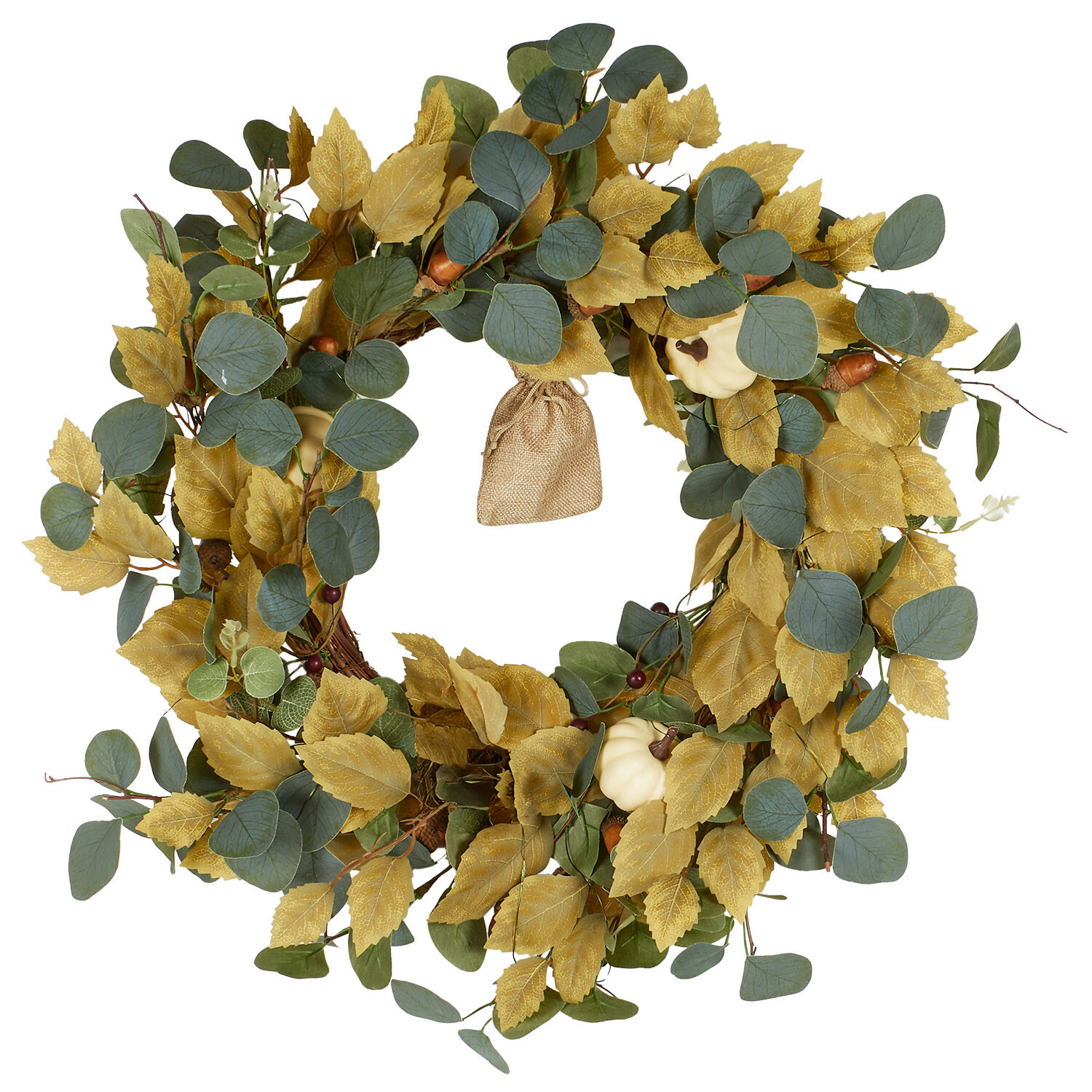 Autumnal Enchanted LED Wreath - Green