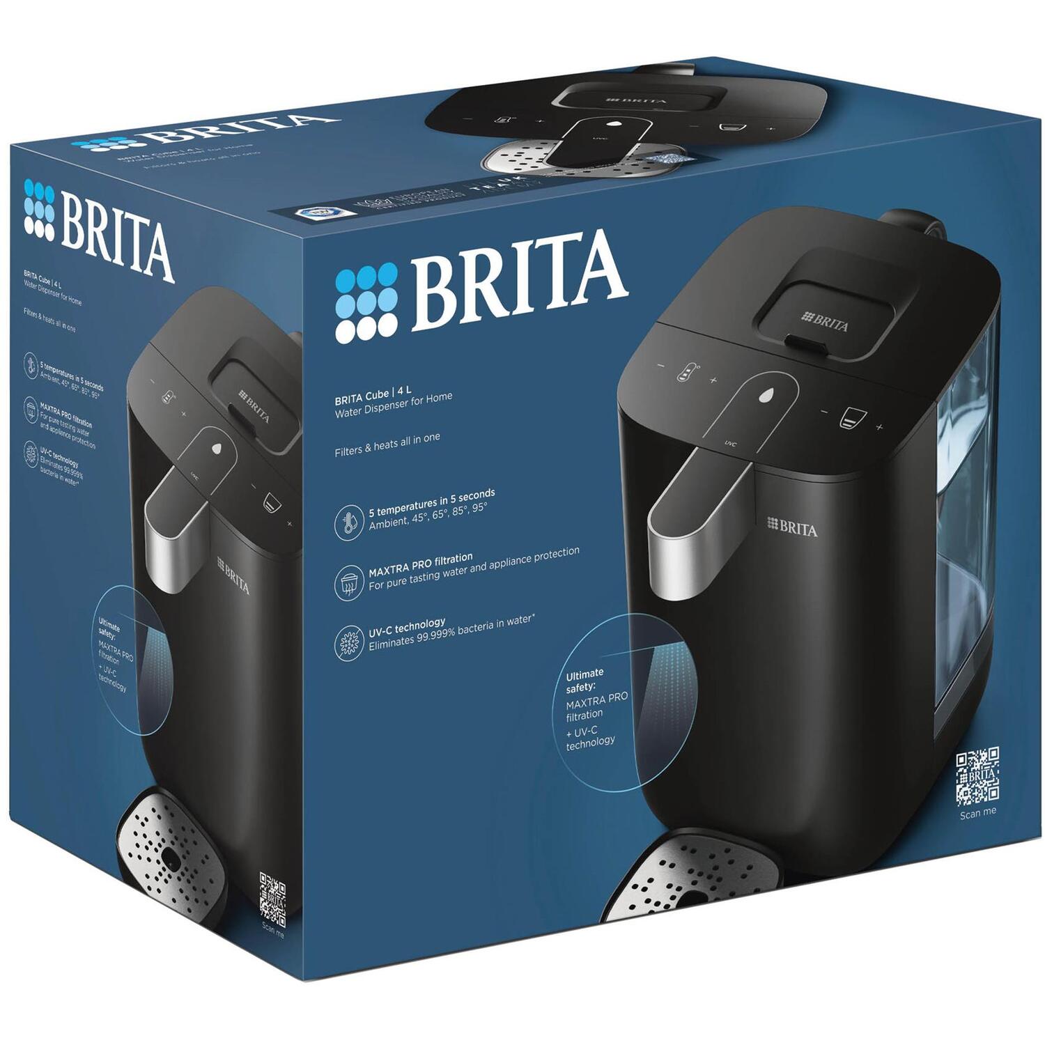 Brita Cube Cold And Hot Water Dispenser - Black