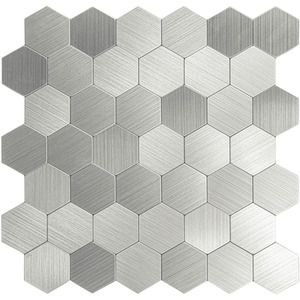 Large HexaStyle Aluminum Peel and Stick Tile Size 290 x 288 x 4 mm