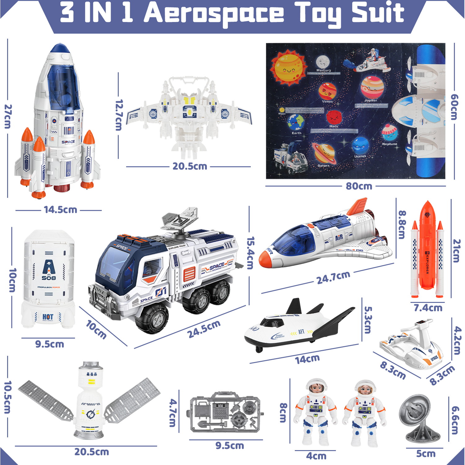 Space Toy Collection Space Rocket Ship Toy Set