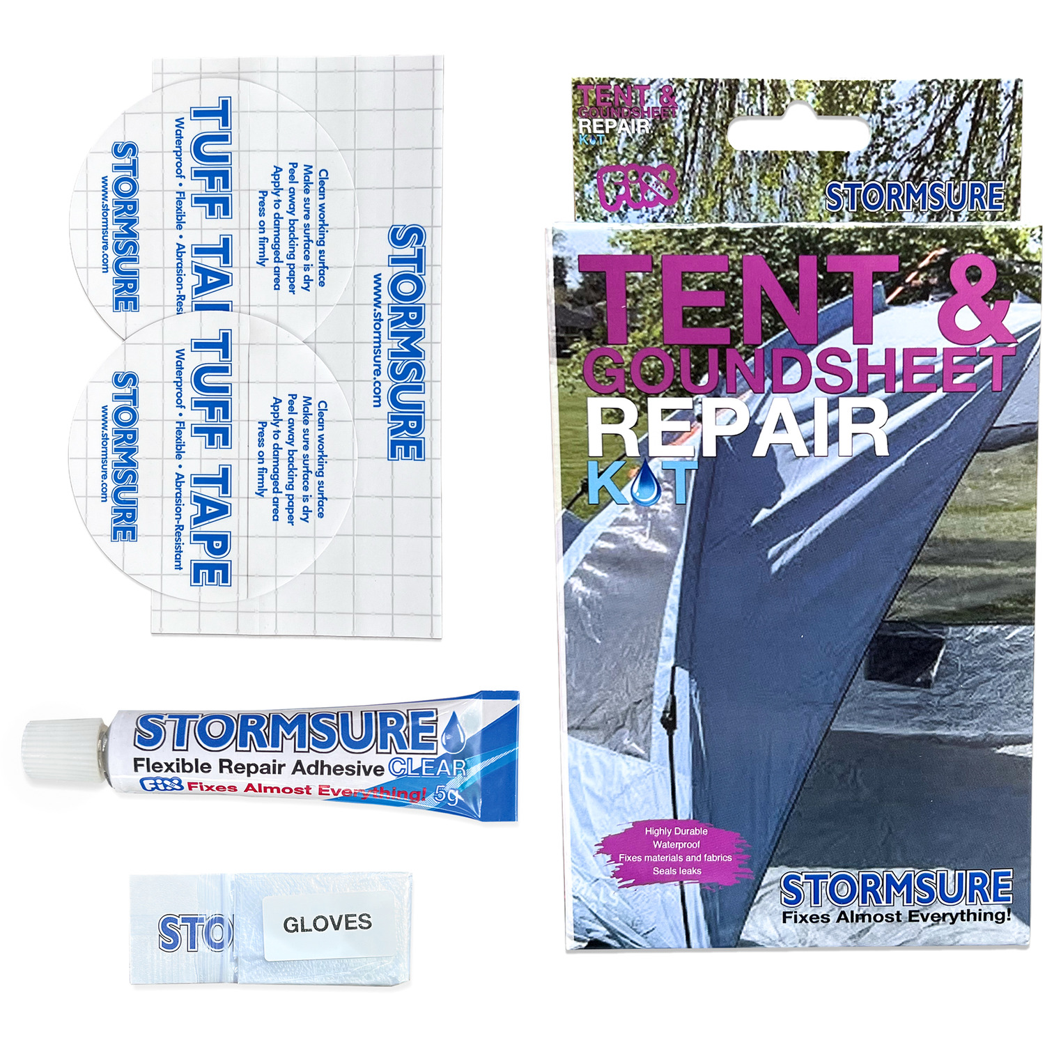 Stormsure Tent, Awning and Groundsheet Repair Kit - Clear