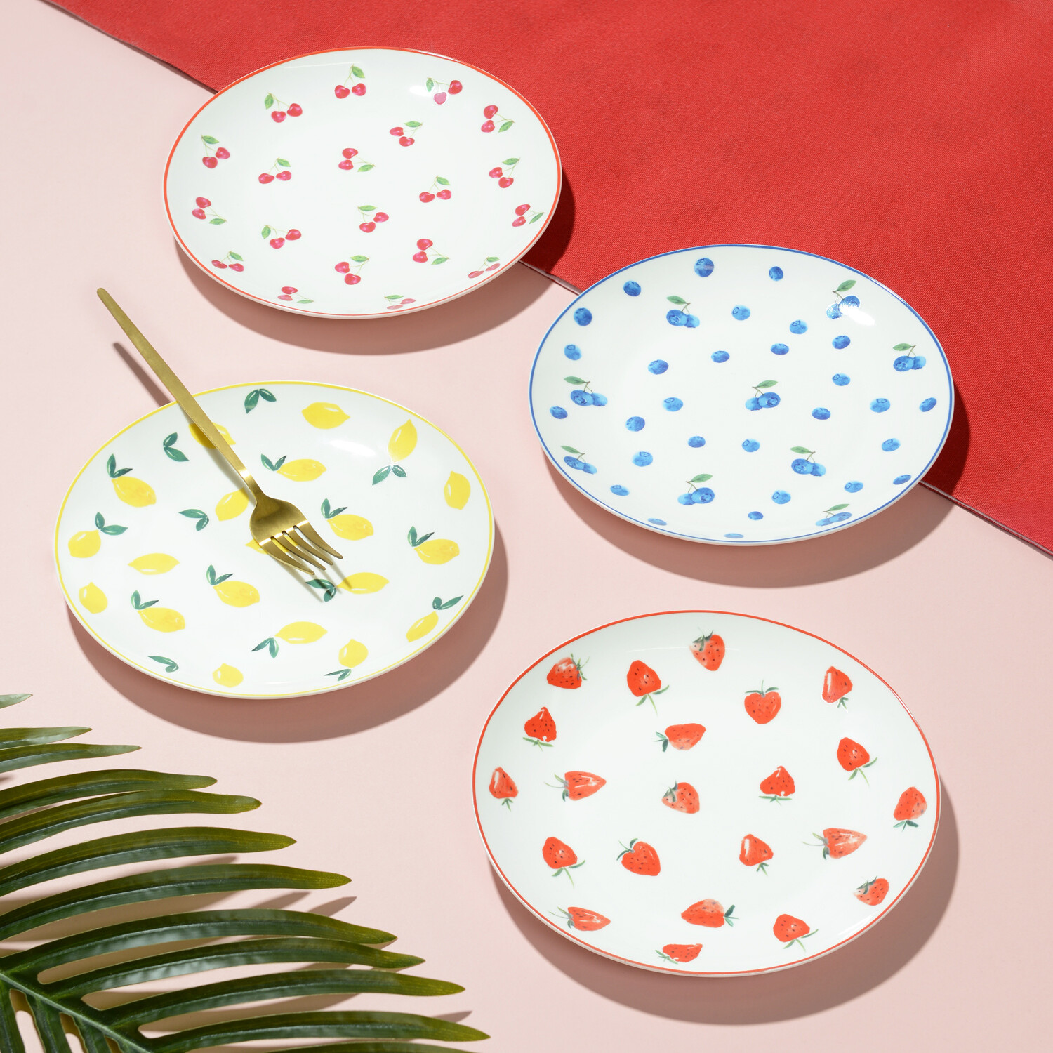 Image of Patterned Summer Plate - White