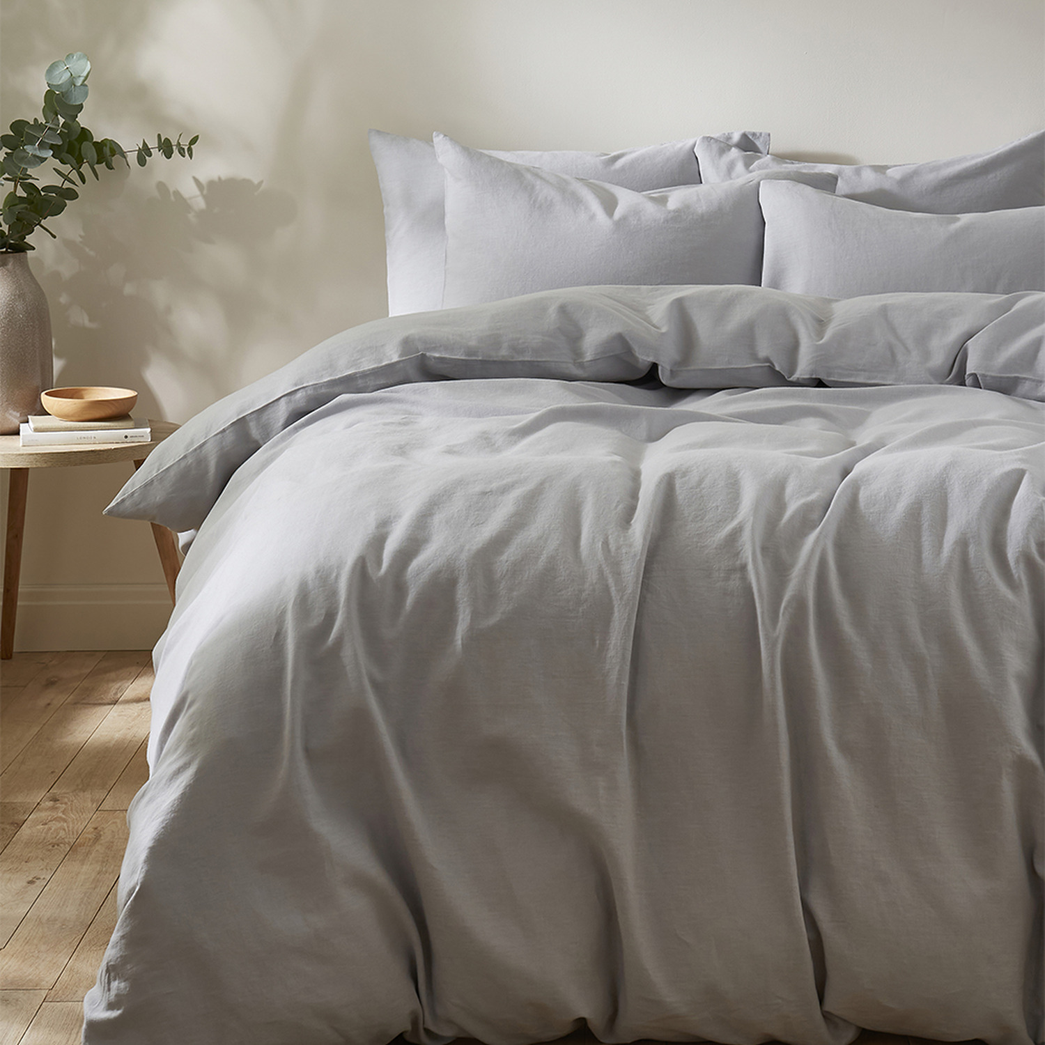 Touch of Linen Duvet Cover Set - Ice Blue / Double