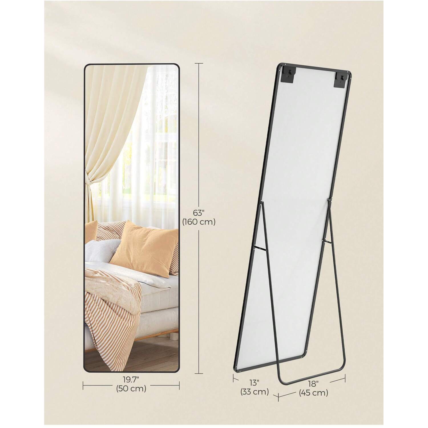Image of SONGMICS Full Length Floor Mirror -&hellip;