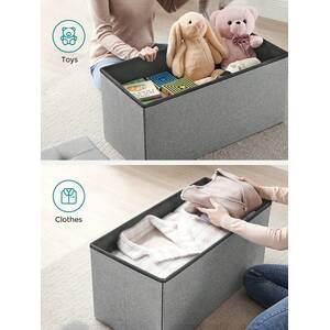 SONGMICS Foldable Elegant Storage Ottoman