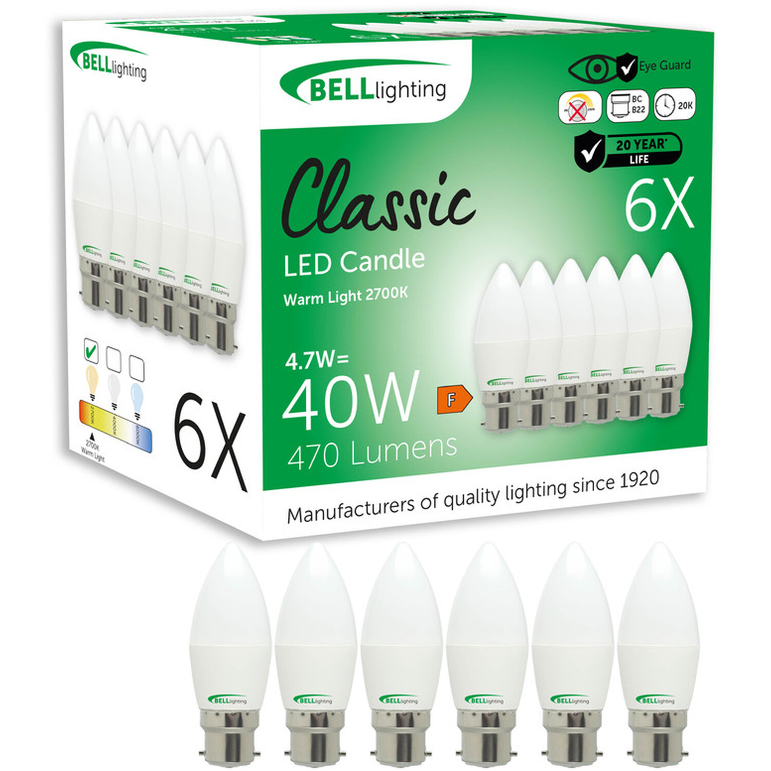 Image of B22 Bayonet LED Candle Bulbs 4.7W&hellip;