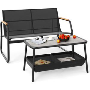 2 Pieces Loveseat and Coffee Table Set