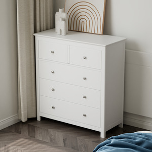 Nairn 2 plus 3 Drawer White Chest of Drawers Unit