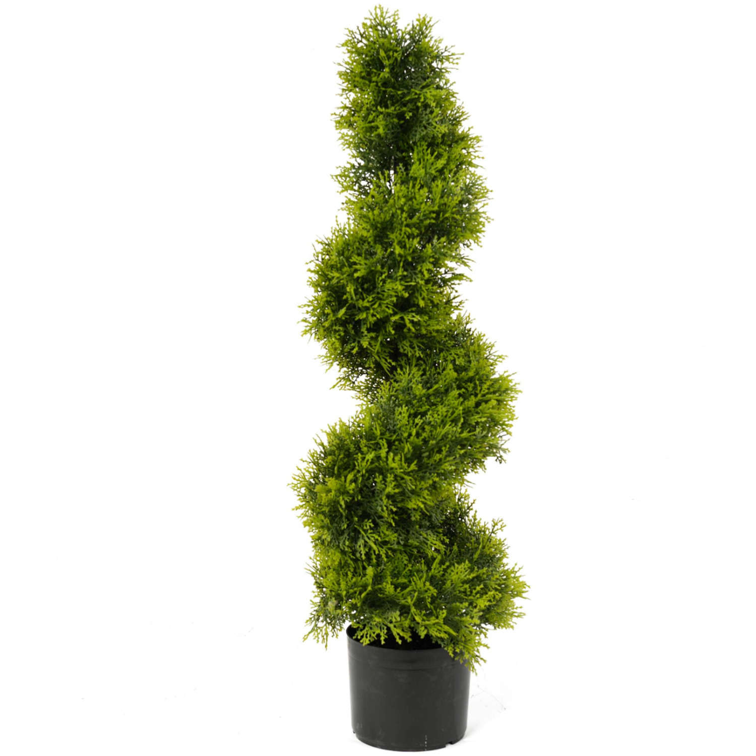 Best Artificial 3ft - 90cm Cedar Spiral Conifer Topiary Tree - Green