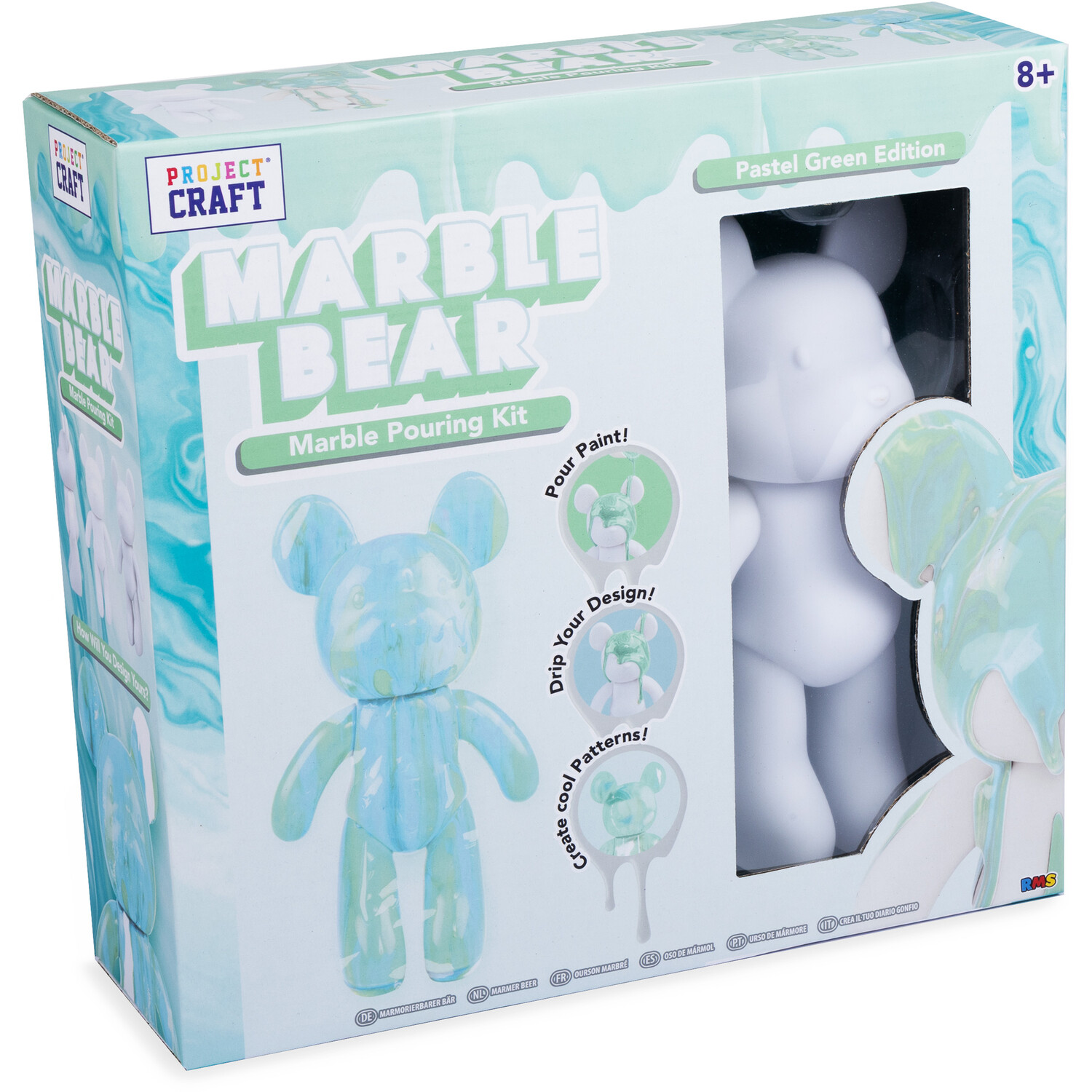 Project Craft Giant Paint Pour Marble Bear Kit