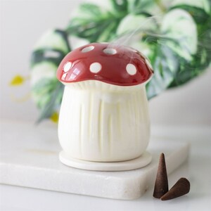 Cheerful Mushroom Incense Cone Holder For Bright Days