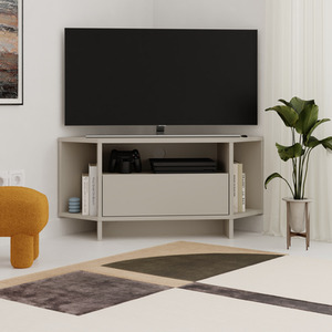 Sandstone Viva Modern Corner TV Unit with Storage Cabinet shot 10617504