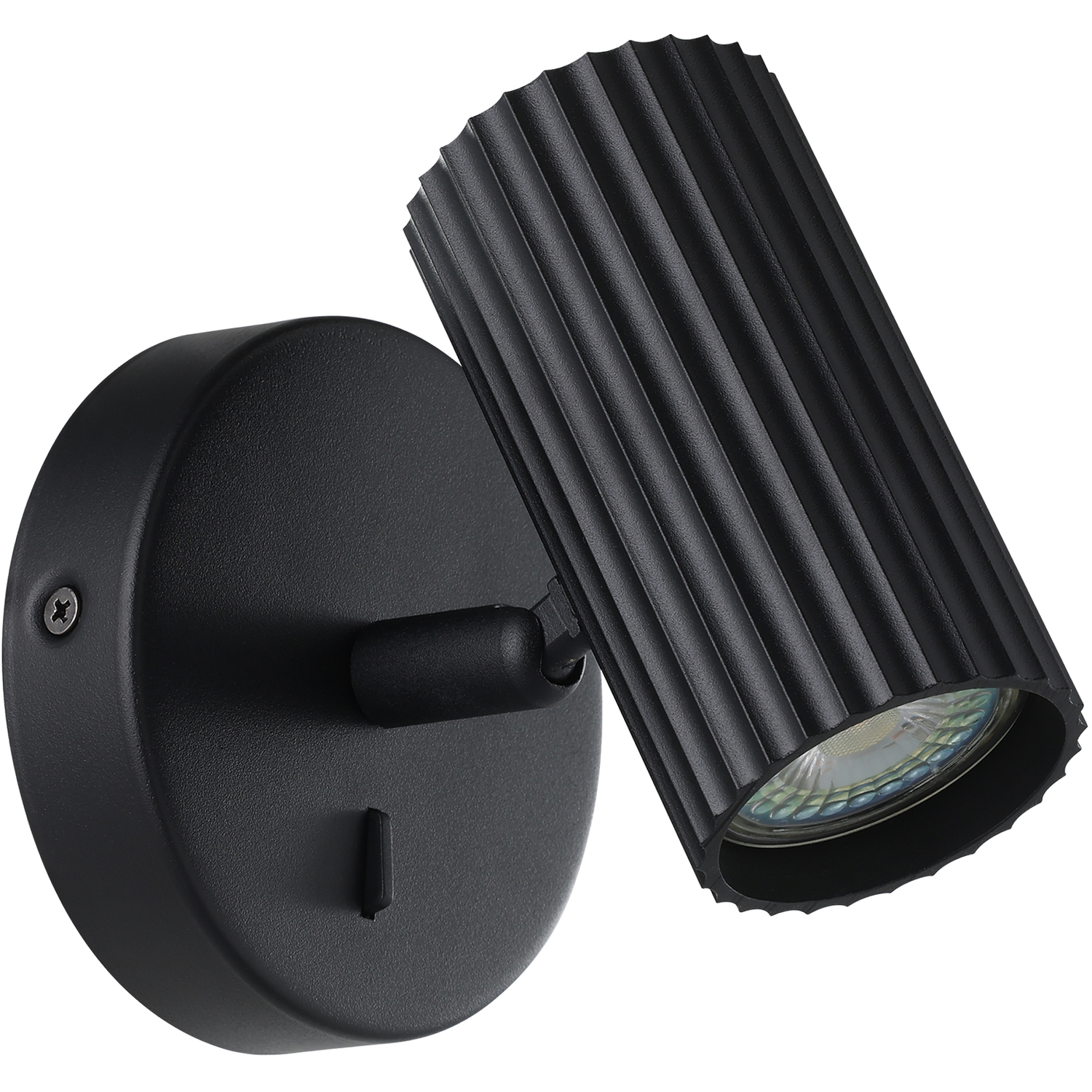 Eglo Portillo Metal Modern Wall Spotlight Black - Black