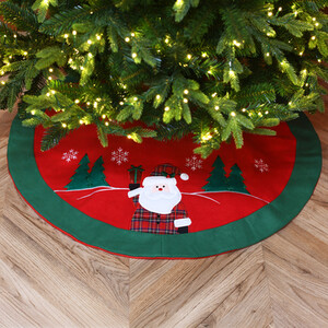 Festive Santa Christmas Tree Skirt