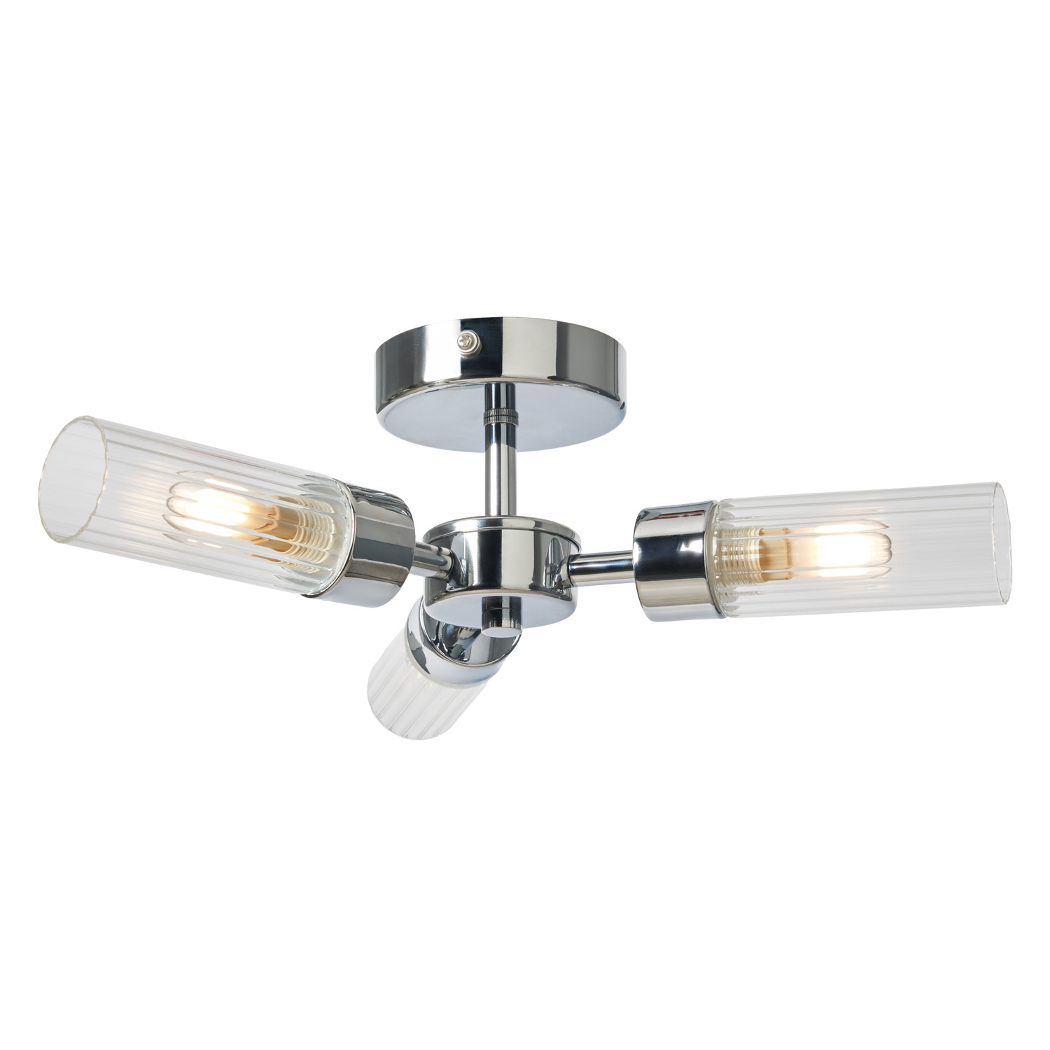 Mavis 3 Light Bathroom Semi Flush Ceiling Light - Chrome