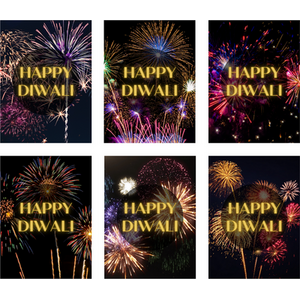 Happy Diwali Greeting Cards Fireworks