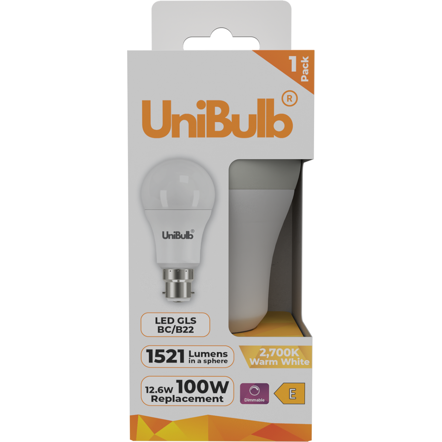 Image of UniBulb LED GLS B22 1521lm 2700K&hellip;