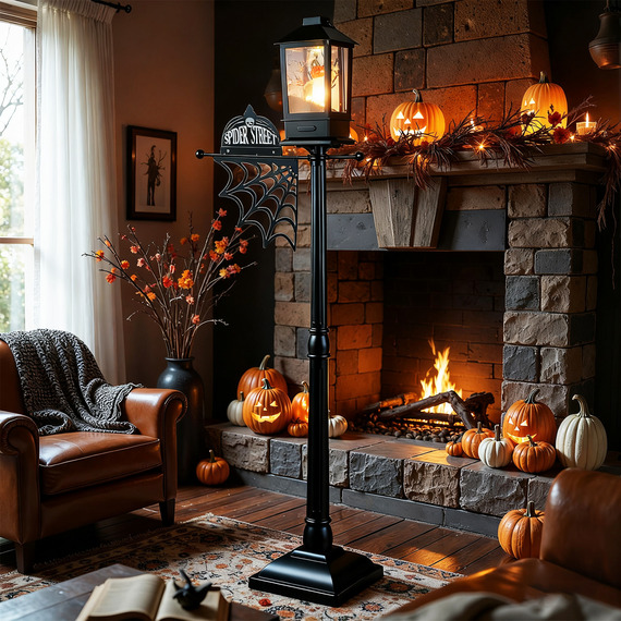 Sound-Activated Halloween Lamp Post