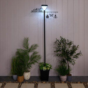 Solar Welcome Lamp Post Light