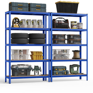 Heavy-Duty Shelving Units Set of 2, Adjustable Shelves
