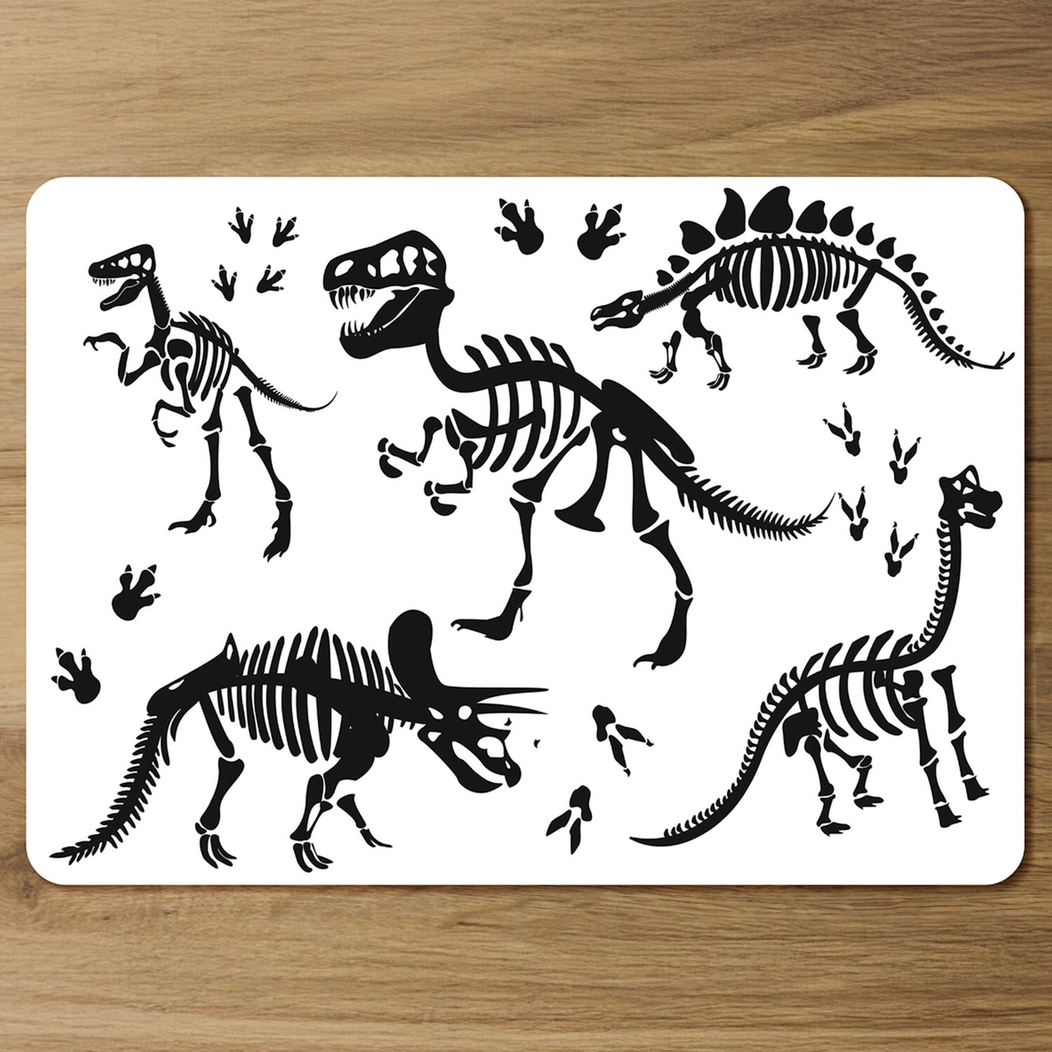 Image of Stylish Dinosaur Silhouettes Designer Placemat Set&hellip;