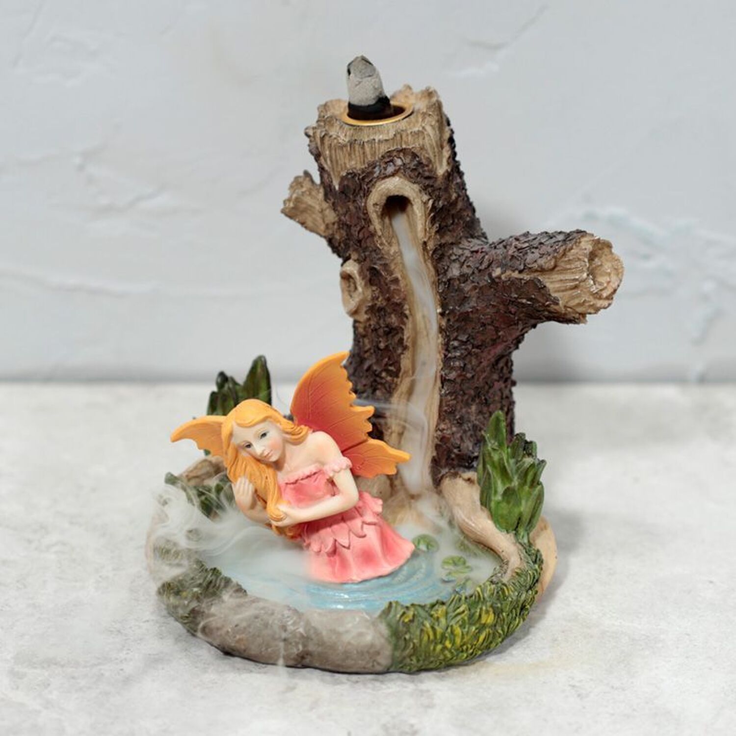 Ancient Tree Fairy Lake Backflow Incense Burner MultiColor - Multicolor