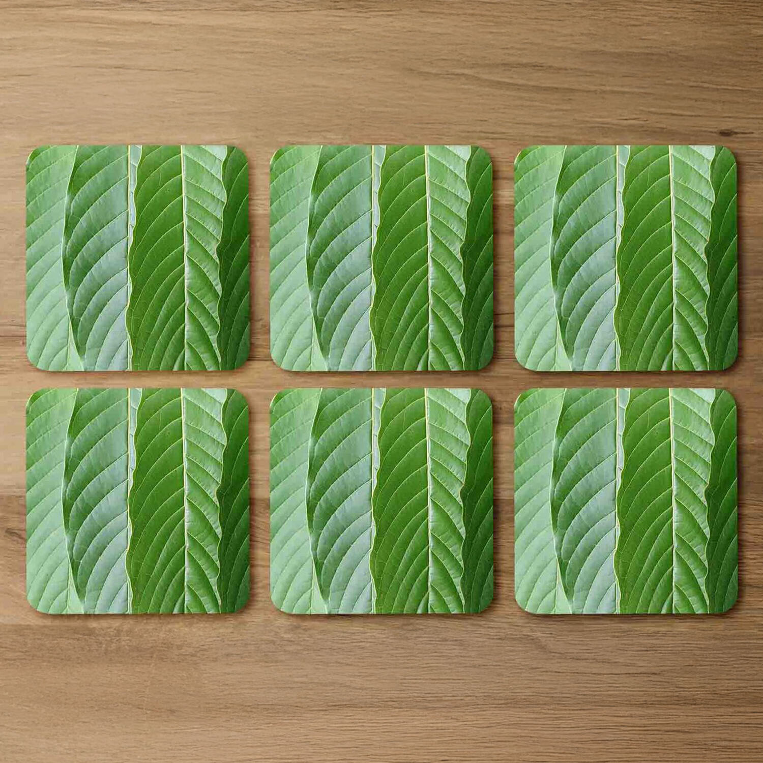 Image of Close Up Of Green Leaves Coaster&hellip;