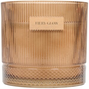 Fiery Glow Ribbed Large Candle