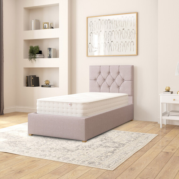 Olivier Fabric Ottoman Storage Bed, Eire Linen Fabric