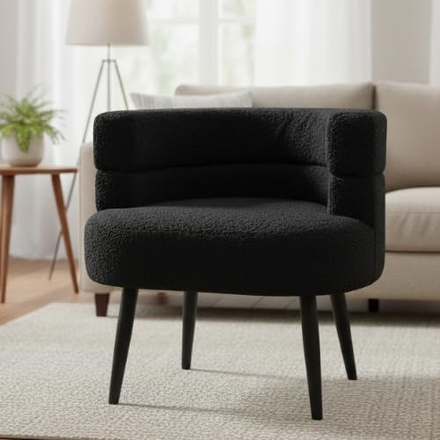 Alivio Sherpa Sofa Chair - Black