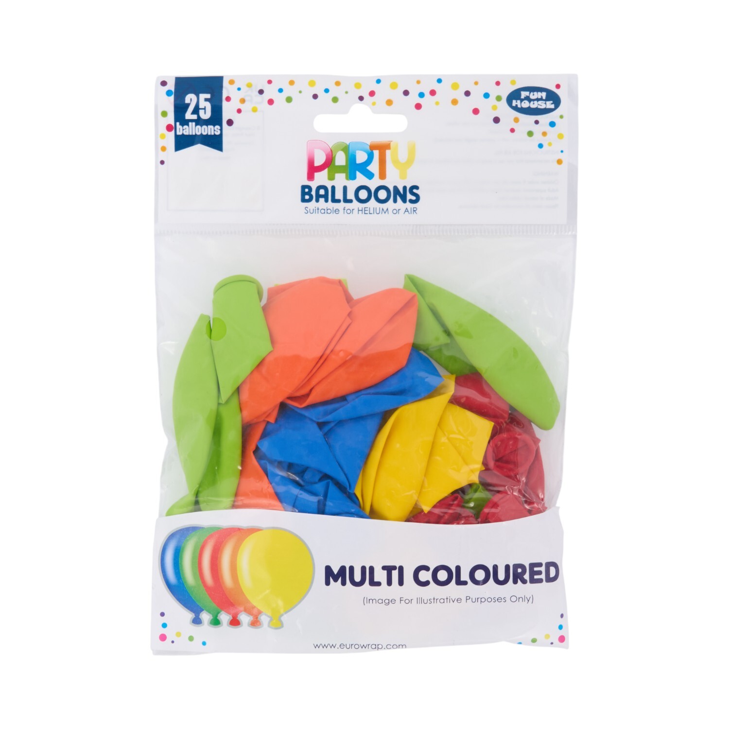 Pack of 25 Multicolour Balloons