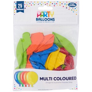Pack of 25 Multicolour Balloons