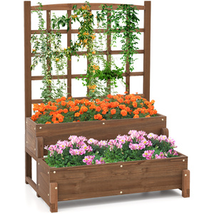 2-Tier Elevated Planter Box Stand
