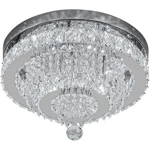 Elegant Crystal Layers Round Ceiling Light