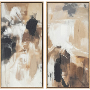 Set of 2 Hand Painted Deep Tonal Canvases