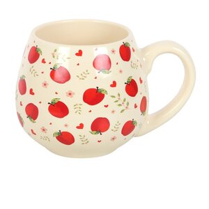 Apple Print Ceramic Mug Countryside Style Gift
