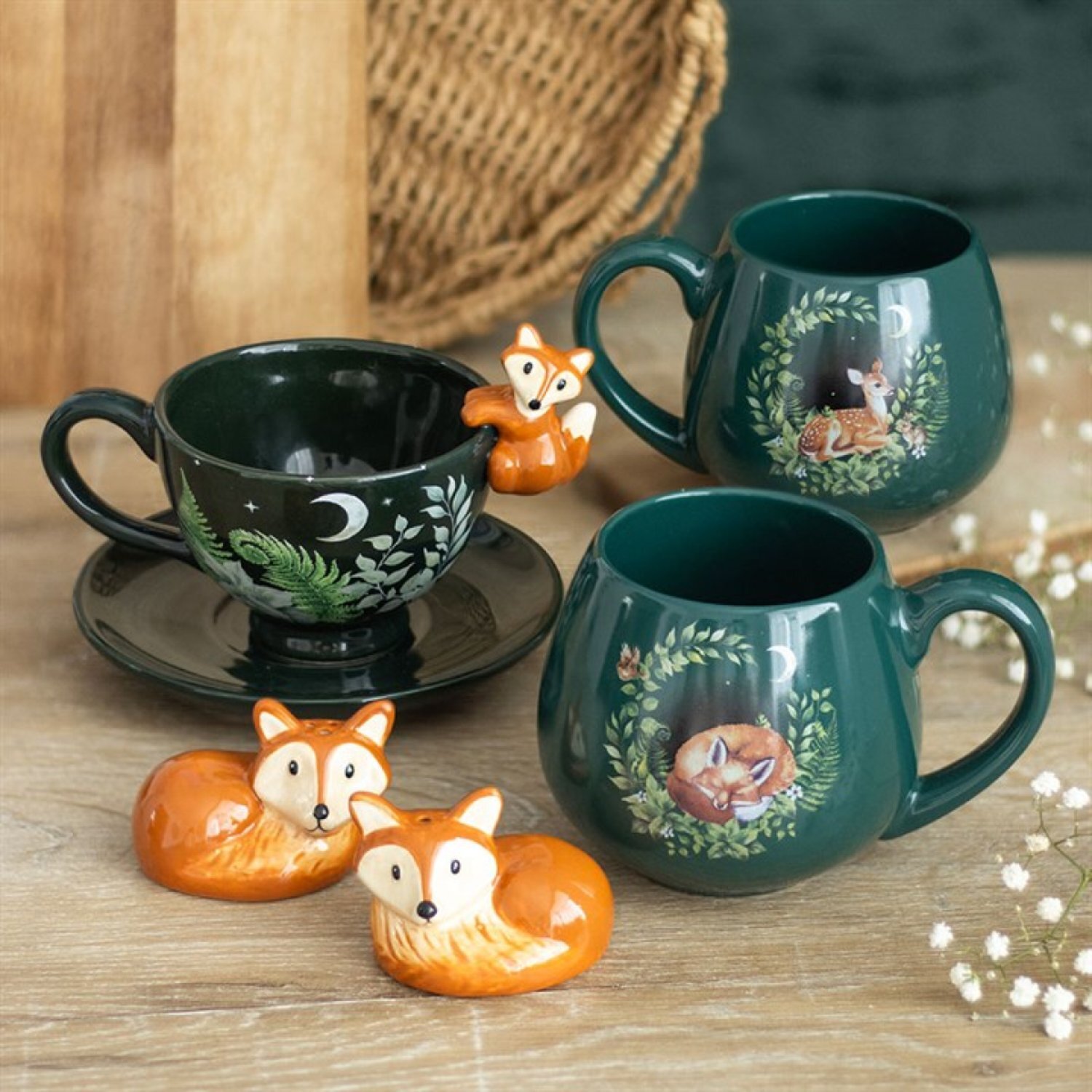 Image of Cute Woodland Fox Salt Pepper Shakers&hellip;