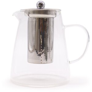 Glass Infuser Teapot Flask Clear, Stovetop Safe