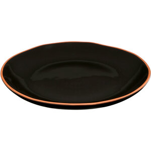 Calisto Black Glazed Terracotta Dinner Plate