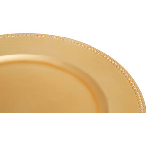 Dia Gold Charger Plate With Dotted Rim