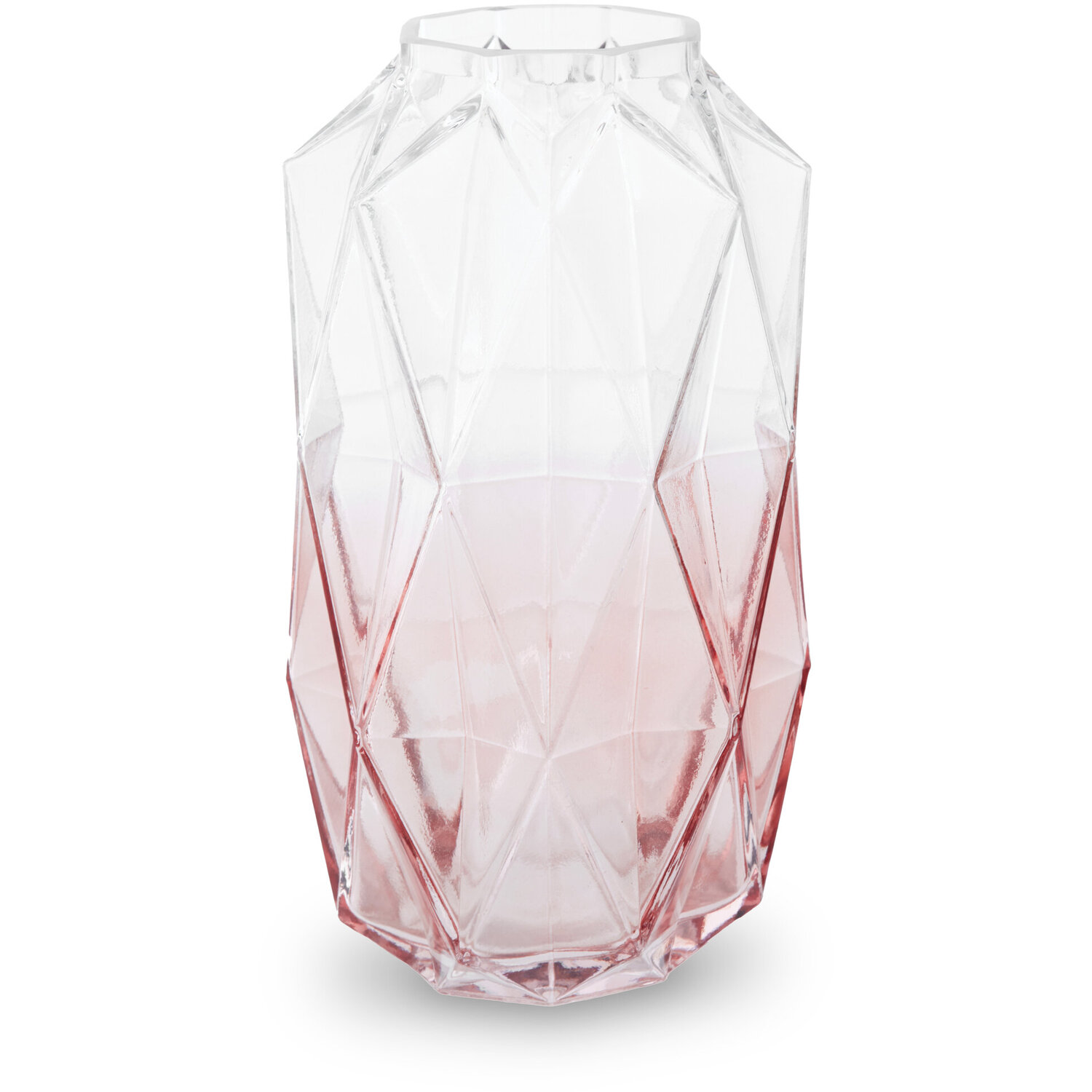 White Polyresin Square Edged Vase - Glass 100%