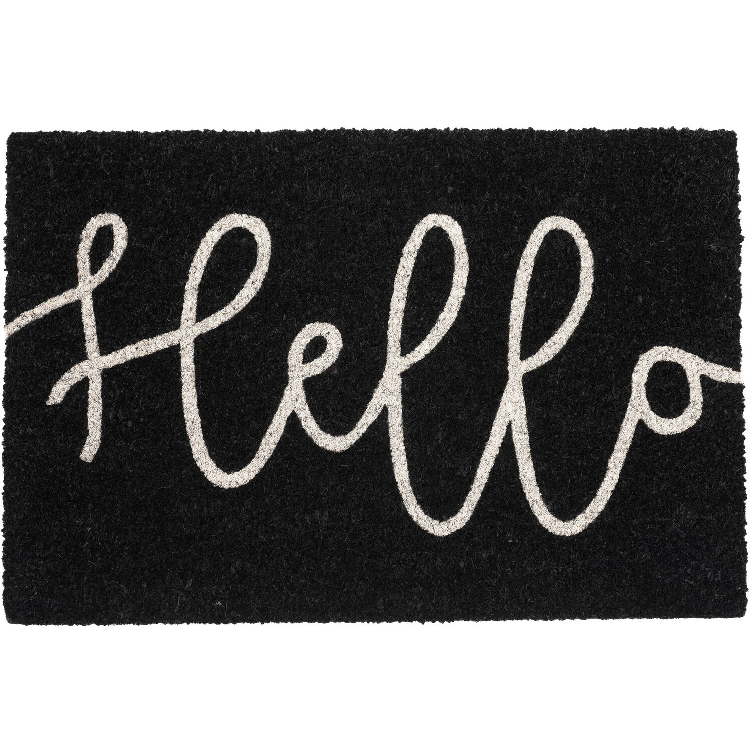Filta Hello Black Coir Doormat - Black