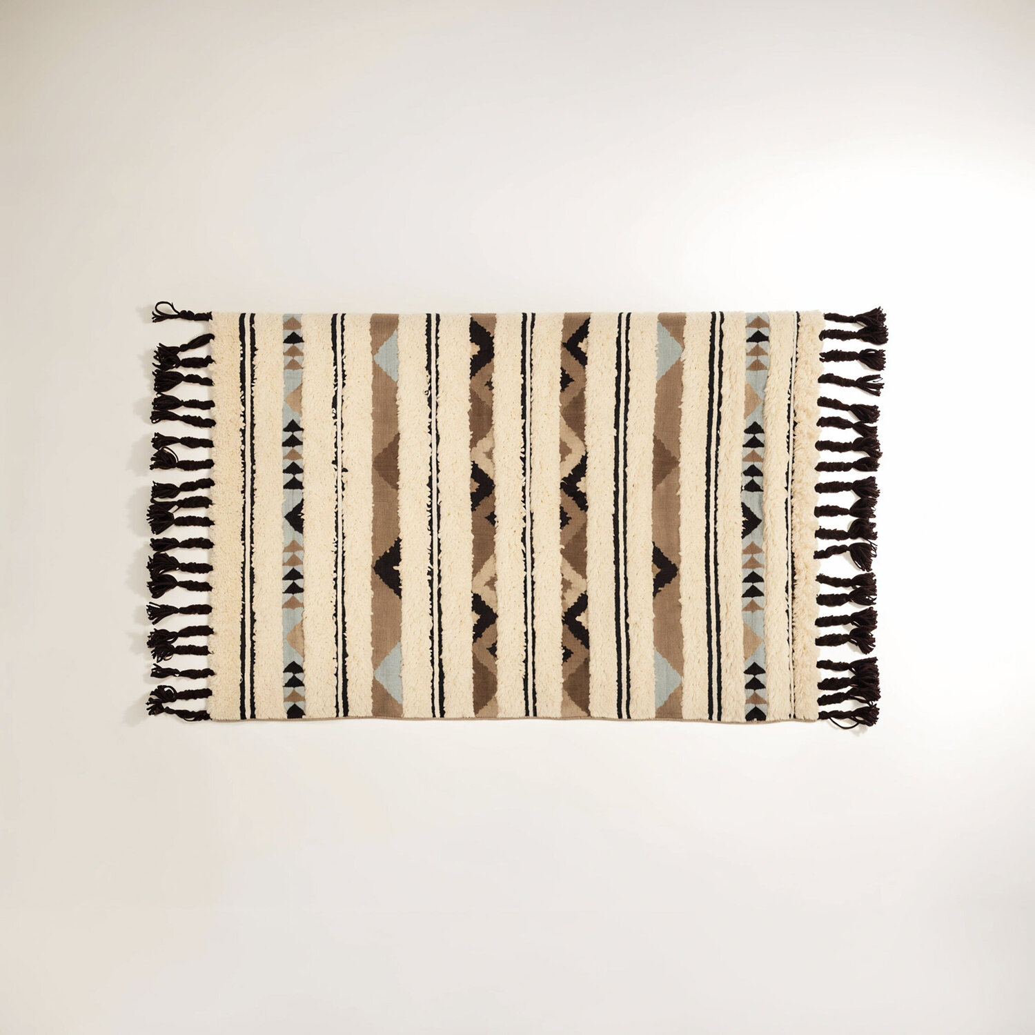 Bosie Jango Small Tribal Rug - Black & White