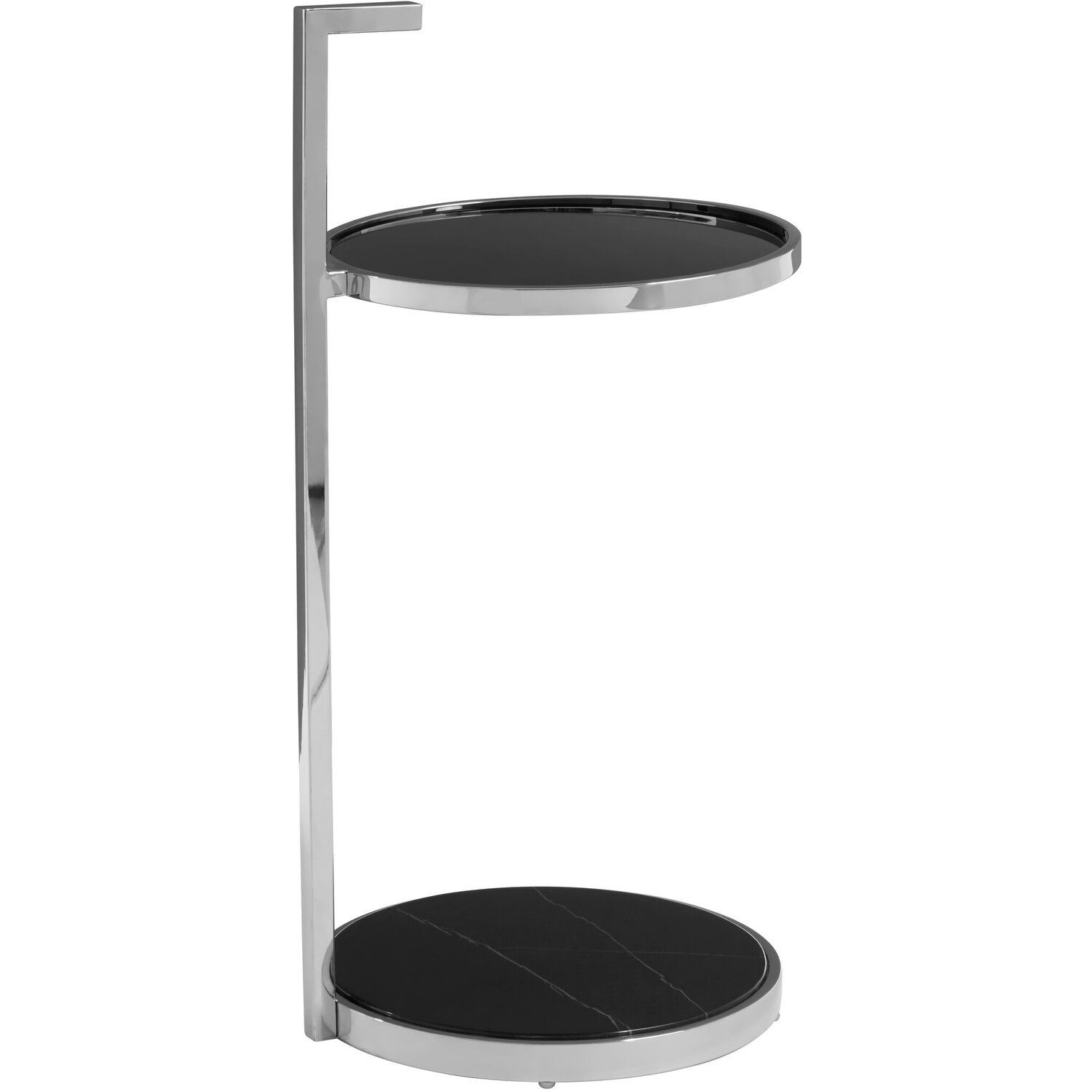 Fifty Five South Piermount Two Tier End Table - Black