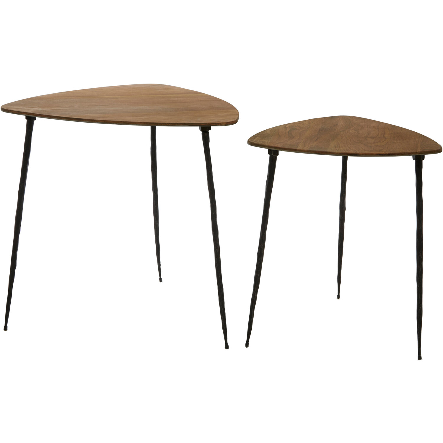 Gamelan Set Of 2 Nesting Side Tables - Brown